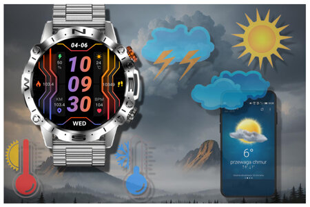 SMARTWATCH MĘSKI GRAVITY GT20-2 - AMOLED, DODATKOWY PASEK (sg024b)