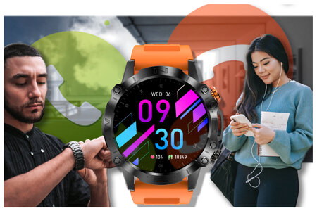 SMARTWATCH MĘSKI GRAVITY GT20-3 - AMOLED, DODATKOWY PASEK (sg024c)