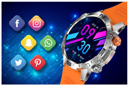 SMARTWATCH MĘSKI GRAVITY GT20-4 - AMOLED, DODATKOWY PASEK (sg024d)