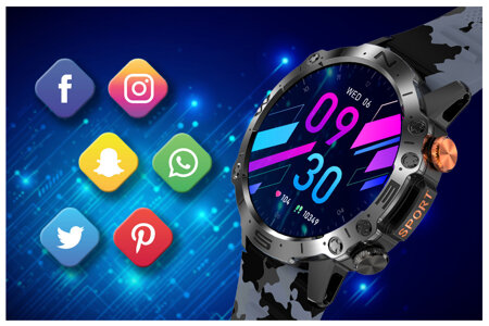 SMARTWATCH MĘSKI GRAVITY GT20-5 - AMOLED, DODATKOWY PASEK (sg024e)