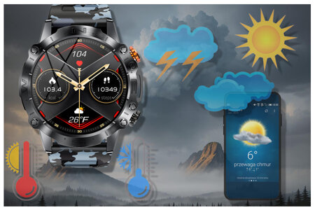 SMARTWATCH MĘSKI GRAVITY GT20-5 - AMOLED, DODATKOWY PASEK (sg024e)