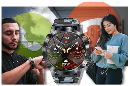 SMARTWATCH MĘSKI GRAVITY GT20-5 - AMOLED, DODATKOWY PASEK (sg024e)