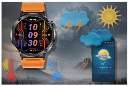 SMARTWATCH MĘSKI GRAVITY GT21-2 - BLUETOOTH CALL, DODATKOWY PASEK (sg025b)