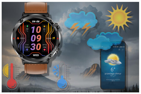 SMARTWATCH MĘSKI GRAVITY GT21-4 - BLUETOOTH CALL, DODATKOWY PASEK (sg025d)