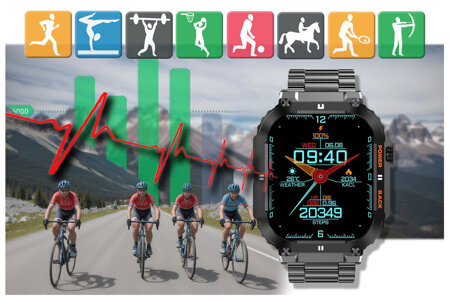 SMARTWATCH MĘSKI GRAVITY GT6-2 - WYKONYWANIE POŁĄCZEŃ, MONITOR SNU (sg020b)