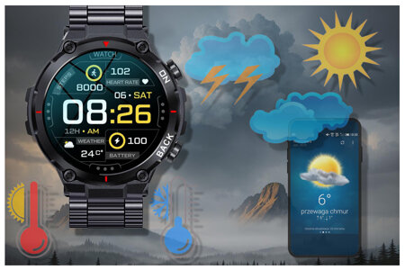 SMARTWATCH MĘSKI GRAVITY GT8-2 - z GPS (sg017b)