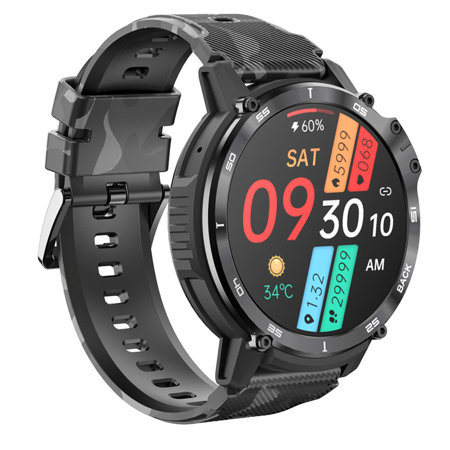 SMARTWATCH MĘSKI Rubicon RNCF08 - WYKONYWANIE POŁĄCZEŃ - BLUETOOTH CALL - ODTWARZACZ MP3 4GB (sr053a)