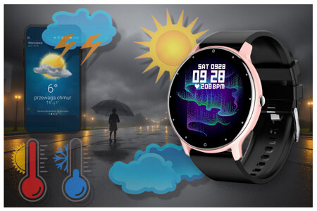 SMARTWATCH UNISEX GRAVITY GT1-2  PULSOMETR, WŁASNE TARCZE (sg015b)