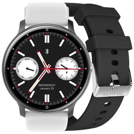 SMARTWATCH UNISEX GRAVITY GT1-4 PRO - ROZMOWY BLUETOOTH, DODATKOWY PASEK (sg027d)