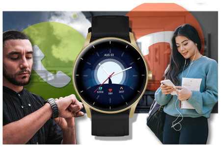 SMARTWATCH UNISEX GRAVITY GT2-3 - ROZMOWY BLUETOOTH, WŁASNE TARCZE (sg019c)