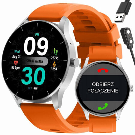 SMARTWATCH UNISEX GRAVITY GT2-8 - ROZMOWY BLUETOOTH, WŁASNE TARCZE (sg019h)