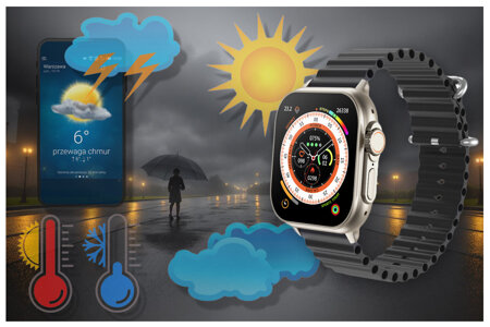 SMARTWATCH UNISEX Rubicon RNCF17 - BLUETOOTH CALL, ŁADOWANIE BEZPRZEWODOWE (sr059a)