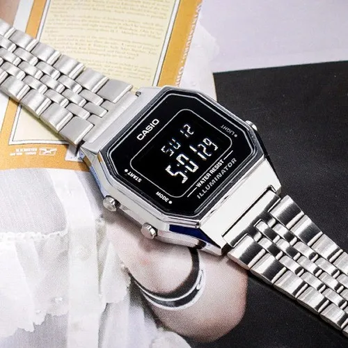 ZEGAREK DAMSKI CASIO LA680WA-1B  VINTAGE + BOX