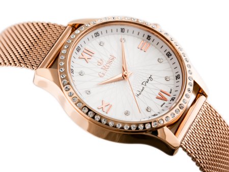 ZEGAREK G. ROSSI - 6748B-3D3 (zg788d) rose gold + BOX