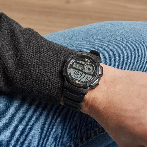 ZEGAREK MĘSKI CASIO AE-1000W-1AV - WORLD TIME + BOX