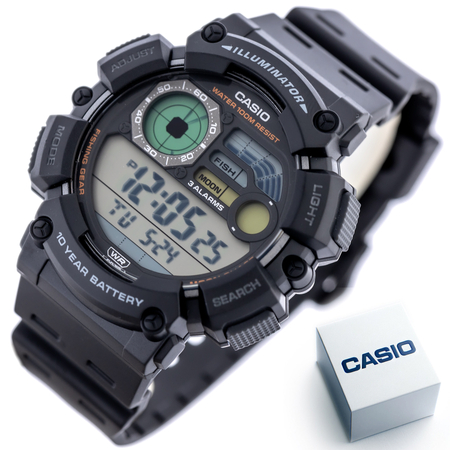 ZEGAREK MĘSKI CASIO Digital Moonphase  WS-1500H-1A + BOX