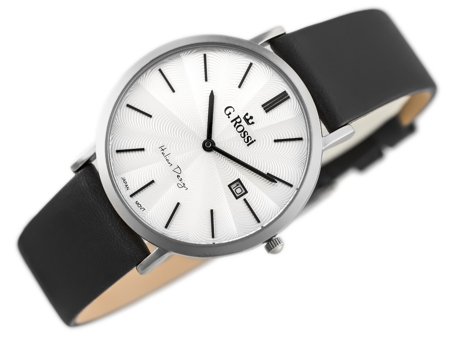 ZEGAREK MĘSKI G. ROSSI - 10853A - SLIM (zg184a)  + BOX